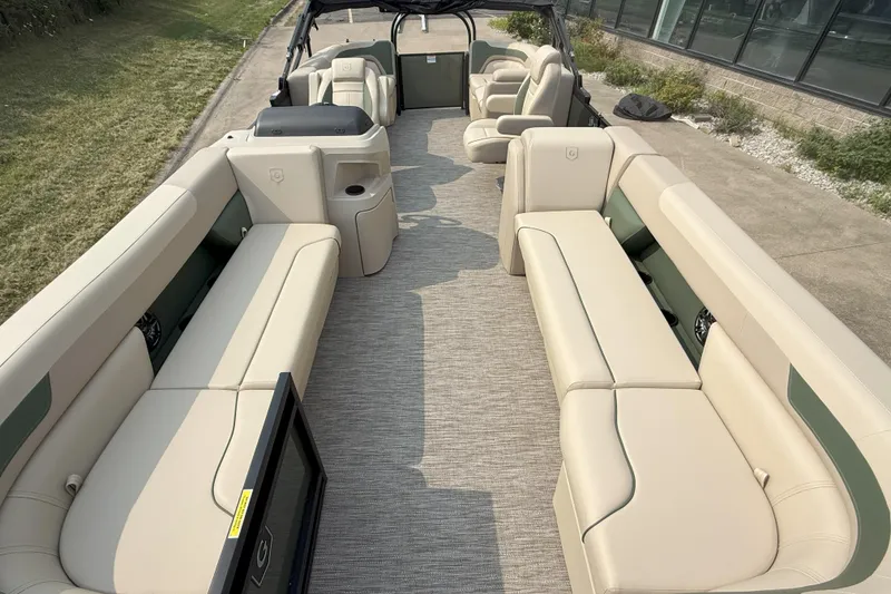 Slide: The Image of 2026 Godfrey SW 2286 SB pontoon boat with spacious seating and modern design. - 6