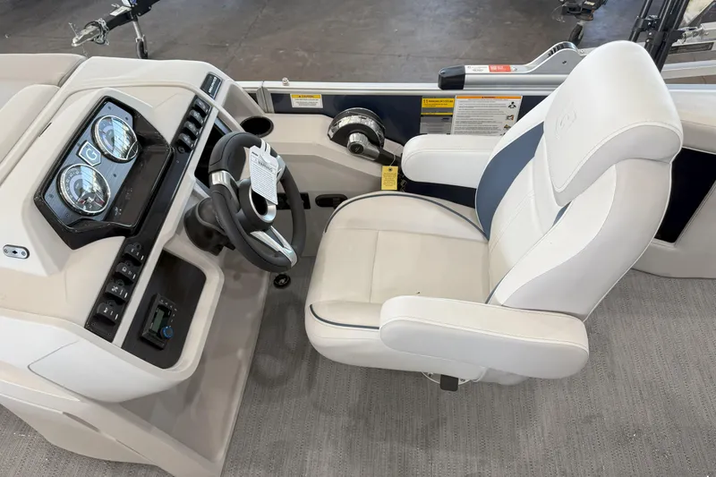 Slide: The Image of Captain's seat and dashboard of 2026 Godfrey Sweetwater 2086 C pontoon boat. - 9