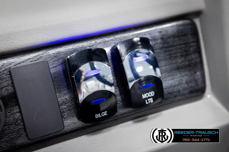 Slide: The Image of Control panel of 2026 Avalon LSZ VRB with bilge and mood lights switches. - 36