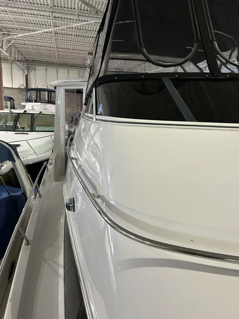 Slide: The Image of 2003 Carver 396 Aft Cabin MY yacht in indoor storage facility. - 38