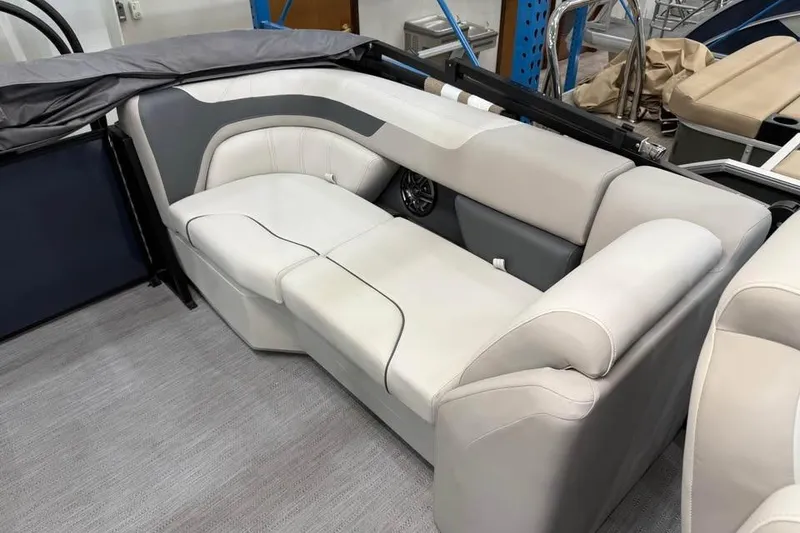 Slide: The Image of Luxurious seating on 2026 Godfrey SWEETWATER 2286 SB pontoon boat, featuring sleek design and comfort. - 10