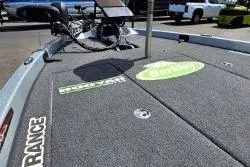 Slide: The Image of 2019 Ranger Z519 boat deck with fishing equipment and sponsor logos. - 7