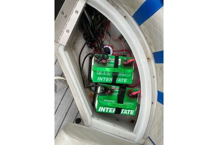 Slide: The Image of 2018 Misty Harbor S2385SU boat with Interstate batteries installed. - 10