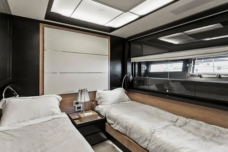 Slide: The Image of Luxurious twin cabin interior on a 2011 Baia yacht model xxx. - 47