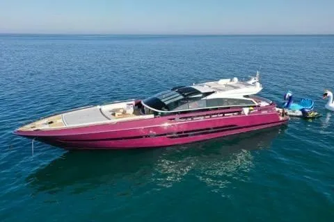 Slide: The Image of Luxury Baia ONE HUNDRED yacht, 2011 model, cruising on open sea. - 66