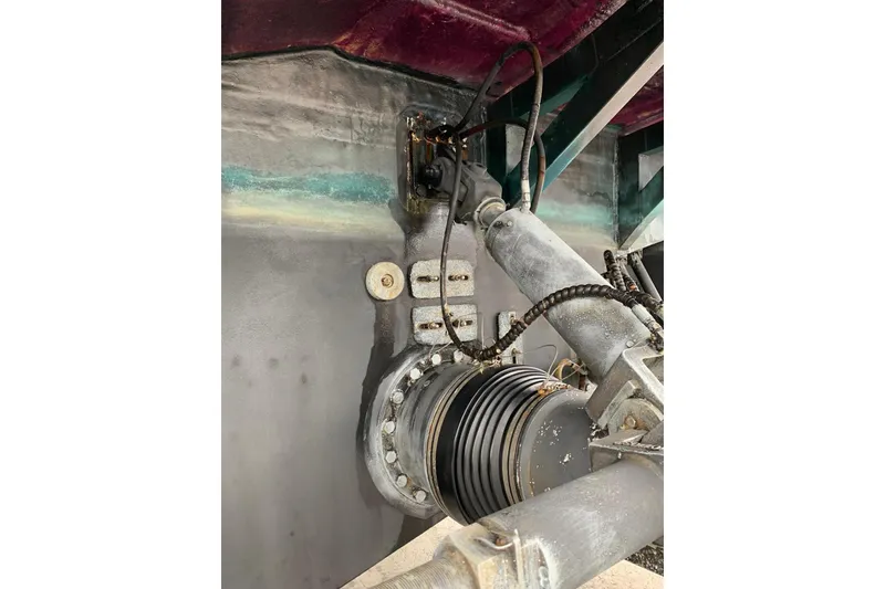 Slide: The Image of Close-up of mechanical components on a 2011 Baia ONE HUNDRED yacht. - 77