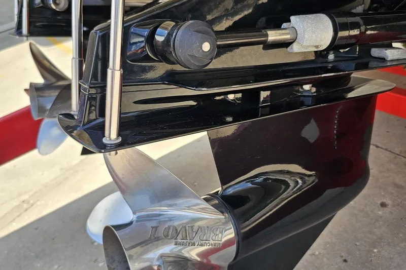 Slide: The Image of Close-up of a 2005 Formula 353 FASTech boat's propeller and drive system. - 33