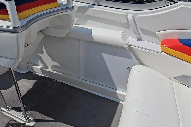 Slide: The Image of Interior of 2005 Formula 353 FASTech boat with colorful seating and sleek design. - 51