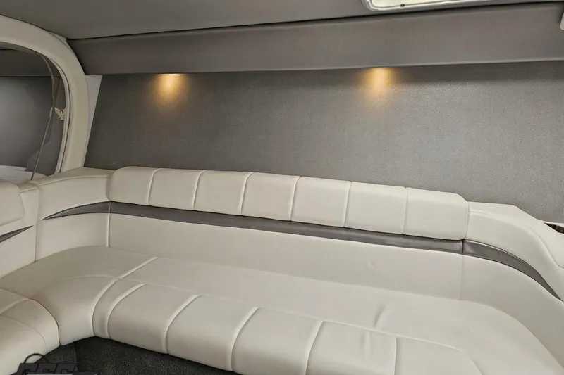 Slide: The Image of Interior of 2005 Formula 353 FASTech boat with elegant white seating and ambient lighting. - 81
