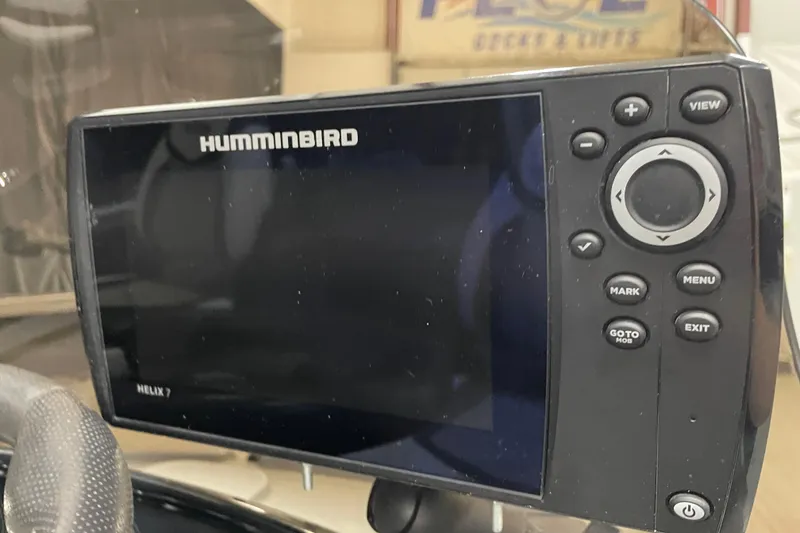 Slide: The Image of Humminbird Helix 7 fish finder on 2014 Crestliner 1750 Fish Hawk boat. - 12