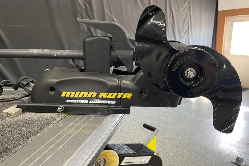 Slide: The Image of Minn Kota Power Drive V2 motor on 2014 Crestliner 1750 Fish Hawk boat. - 13