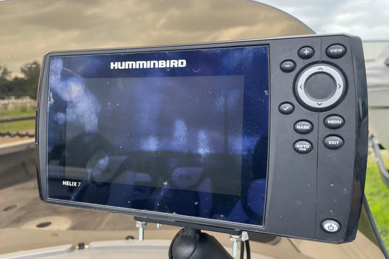 Slide: The Image of Humminbird Helix 7 fish finder on 2014 Crestliner 1750 Fish Hawk boat. - 30