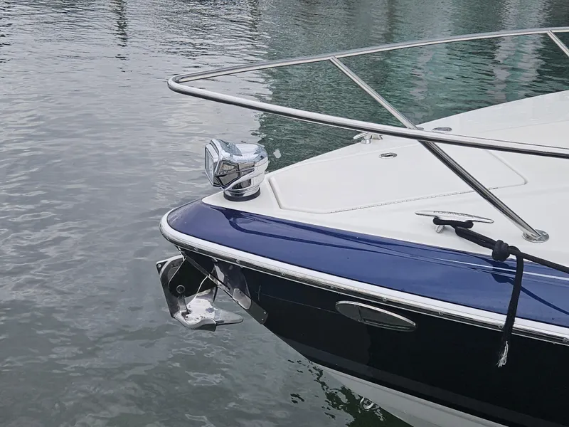 Slide: The Image of 2018 Formula 350 Sun Sport boat bow on water. - 1