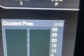 Slide: The Image of Display screen showing coolant pressure in psi on a 2020 Tidewater 220 CC boat. - 4