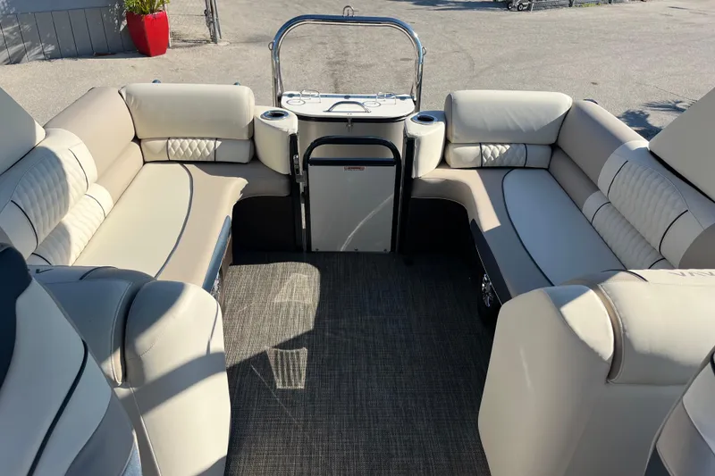 Slide: The Image of 2026 Avalon 2385 Catalina Quad Lounger interior with plush seating and modern design. - 21