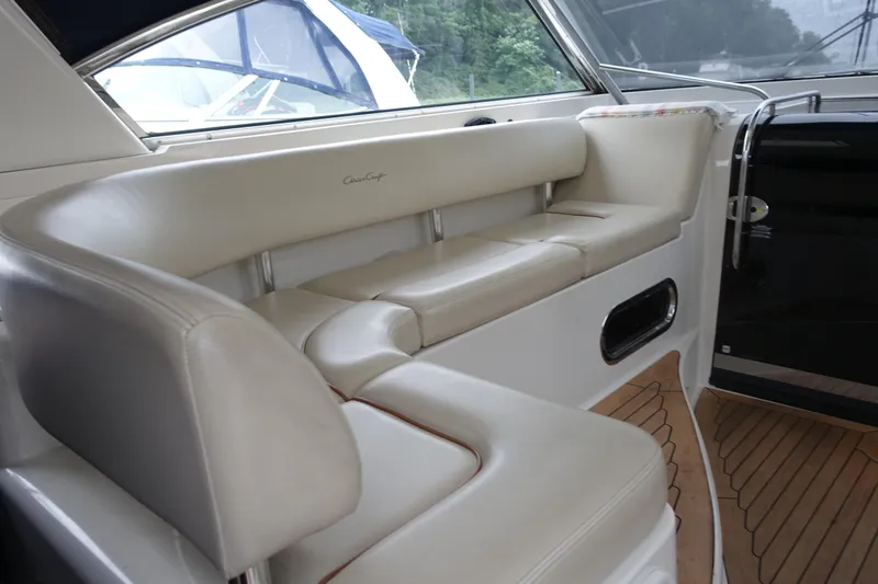 Slide: The Image of Luxurious interior seating of 2007 Chris-Craft Roamer 40 yacht with elegant design. - 8