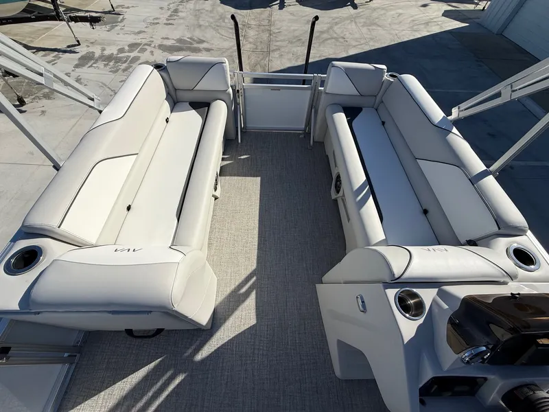 Slide: The Image of Avalon 23' Venture Platinum Quad lounge w/ 115HP Mercury! 2026 - 9