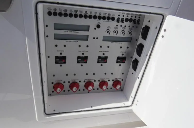 Slide: The Image of Electrical control panel on 2024 HCB 53 FT Suenos boat. - 11
