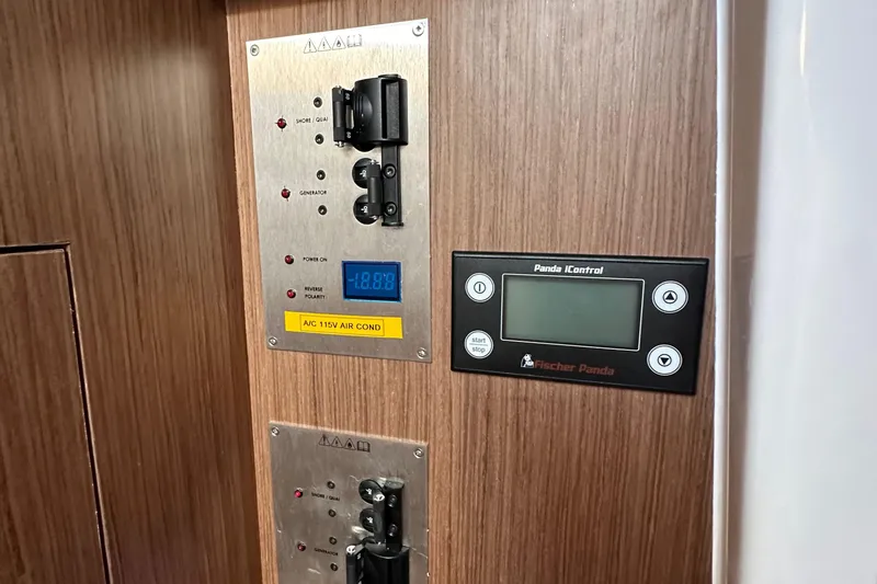 Slide: The Image of Control panel of 2023 Beneteau Antares 11 Fly with Fischer Panda iControl display. - 54