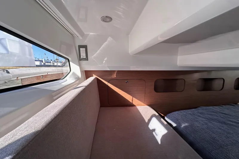 Slide: The Image of Interior of 2023 Beneteau Antares 11 Fly, featuring cozy seating and modern design. - 97