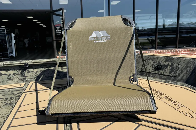 Slide: The Image of 2026 Tracker Grizzly 1650 T Prairie Wings Edition boat with Millennium Marine seat. - 8