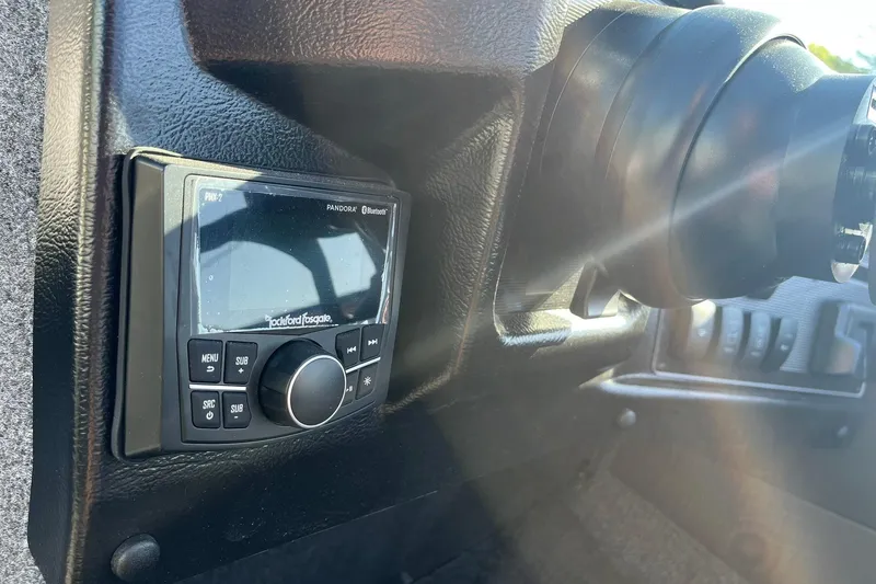 Slide: The Image of Rockford Fosgate audio system in 2026 Lund 2275 Baron boat dashboard. - 36