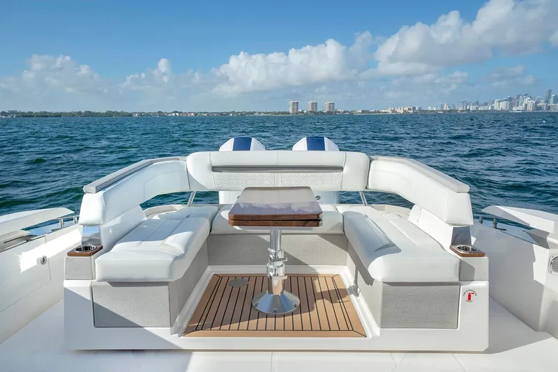 Slide: The Image of Manufacturer Provided Image: 2023 Tiara Yachts 43 LS luxury seating area with ocean view. - 17