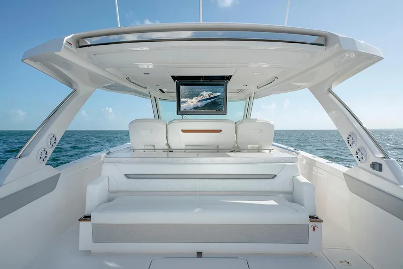 Slide: The Image of Manufacturer Provided Image: 2023 Tiara Yachts 43 LS luxury boat interior with ocean view. - 6