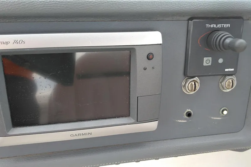 Slide: The Image of Control panel of a 2008 Cobalt 323 with Garmin GPS and thruster joystick. - 20