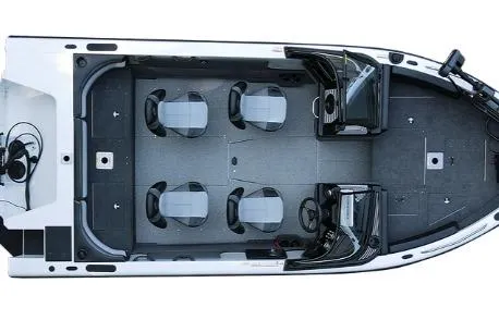 Slide: The Image of 2026 Crestliner 1950 Sportfish boat, top view, showcasing seating and layout. - 22