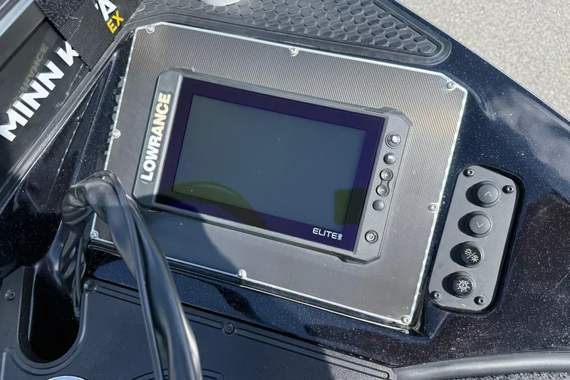 Slide: The Image of Lowrance Elite fishfinder on 2021 Ranger Z518 boat dashboard. - 8