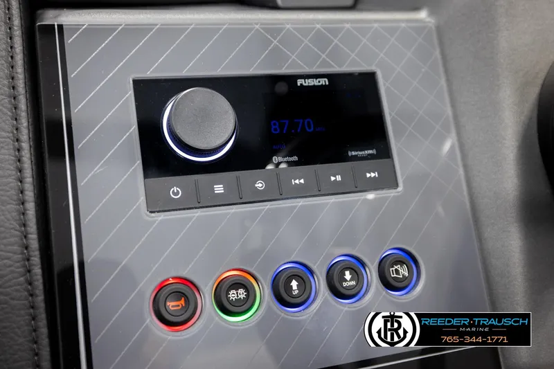 Slide: The Image of Control panel of 2026 Avalon Excal LTD CRB with audio and function buttons. - 35