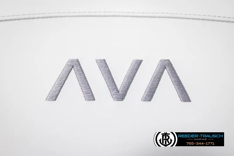 Slide: The Image of Close-up of Avalon Excal LTD CRB 2026 logo on white surface, featuring Reeder-Trausch Marine branding. - 42