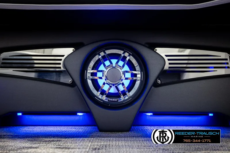 Slide: The Image of Illuminated speaker system in 2026 Avalon Excal LTD CRB boat interior. - 45