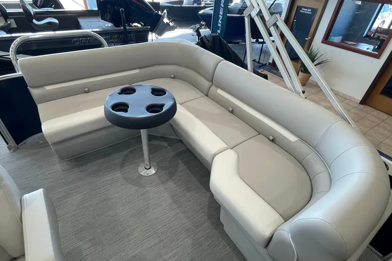 Slide: The Image of Luxurious seating area on 2026 Godfrey Xperience 2086 CX pontoon boat. - 12