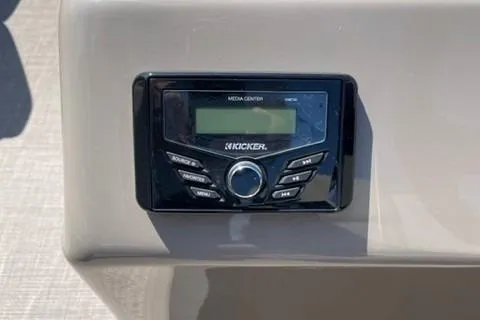 Slide: The Image of Kicker media center on 2022 Sun Tracker Party Barge 20 DLX. - 9