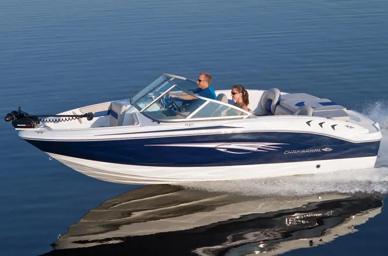 Slide: The Image of Manufacturer Provided Image: 2012 Chaparral 18 Ski & Fish H2O boat cruising on calm water. - 30