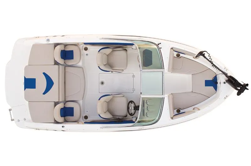 Slide: The Image of Manufacturer Provided Image: Top view of 2012 Chaparral 18 Ski & Fish H2O boat interior layout. - 9