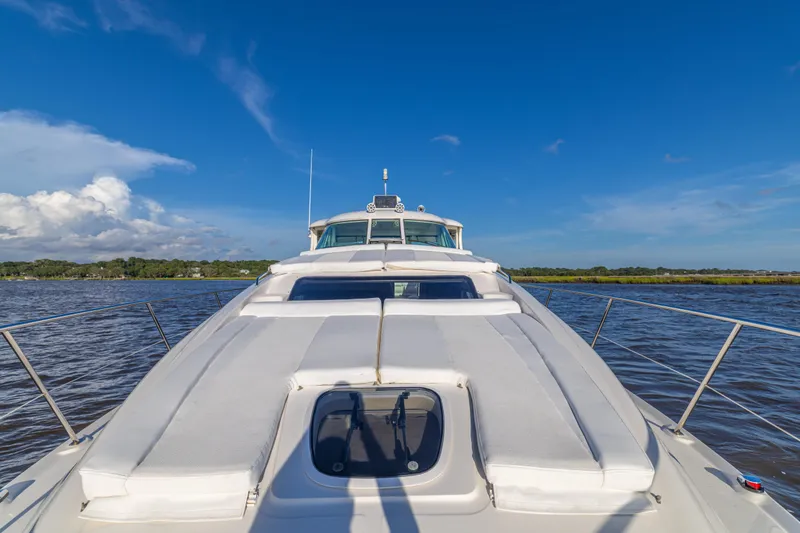 Slide: The Image of 2007 Sea Ray 40 Motor Yacht on water, clear sky, scenic view. - 48