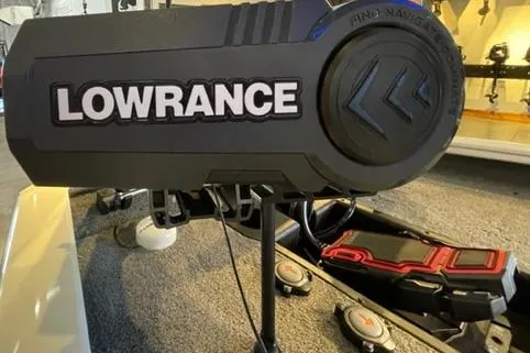 Slide: The Image of Lowrance equipment on 2022 Tracker Pro Team 175 TXW boat, featuring advanced navigation technology. - 10