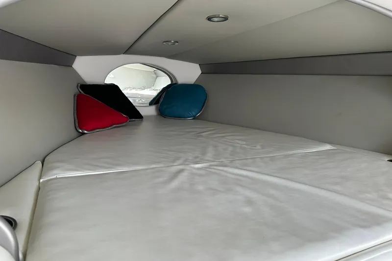 Slide: The Image of Interior cabin of 2008 Formula 292 FASTech boat with cushions and sleek design. - 17