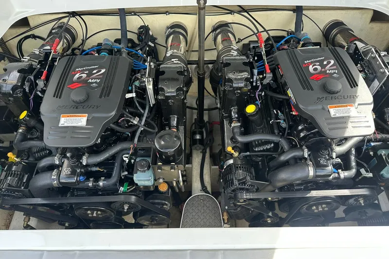 Slide: The Image of Twin MerCruiser 6.2 MPI engines in a 2008 Formula 292 FASTech boat. - 20