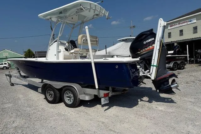 Slide: The Image of 2016 Sea Fox 240 Viper boat on trailer with Yamaha outboard motor. - 3