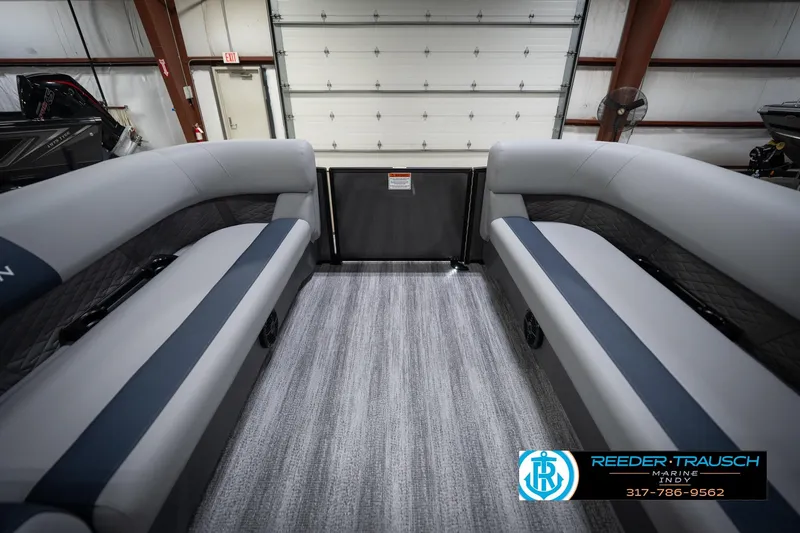 Slide: The Image of Interior view of 2026 Bennington 23 SLJ pontoon boat with spacious seating. - 20