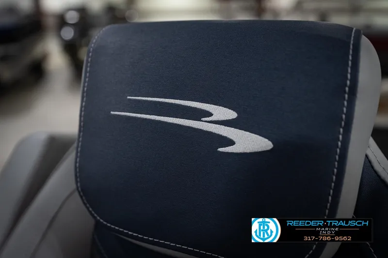 Slide: The Image of 2026 Bennington 23 SLJ boat seat in showroom, featuring modern design and comfort. - 42