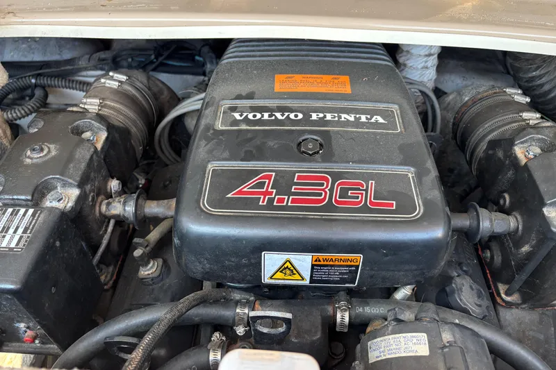 Slide: The Image of Volvo Penta 4.3GL engine in a 2001 Crownline 18' boat. - 18
