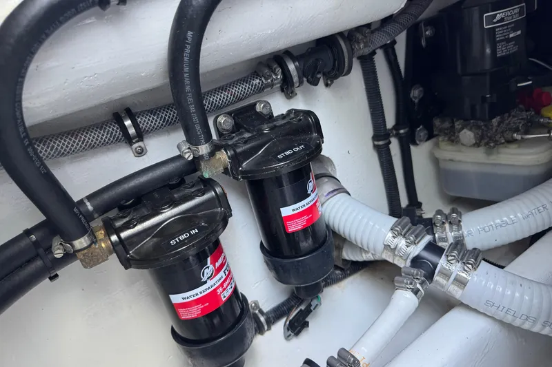 Slide: The Image of Powerful 2024 Nor-Tech 400 Supersport outboard engines, showcasing sleek design and performance. - 22