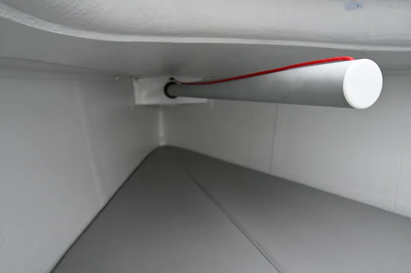 Slide: The Image of Interior view of 2022 Beneteau First 24 sailboat, featuring a sleek, modern design. - 31