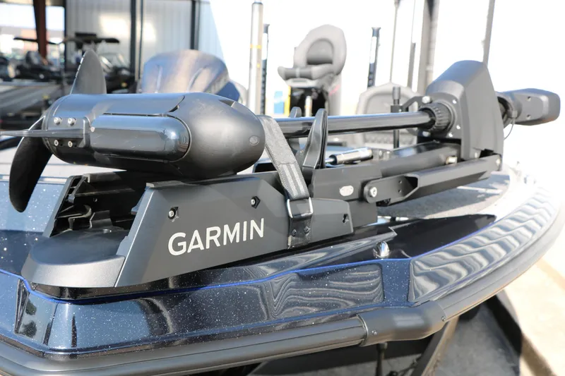 Slide: The Image of 2024 Vexus VXS 20 boat featuring Garmin trolling motor on deck. - 18