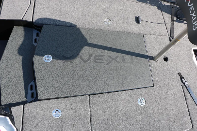 Slide: The Image of 2024 Vexus VXS 20 boat deck with textured surface and Vexus branding. - 35